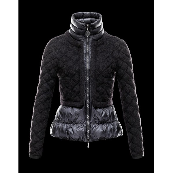 Moncler Donna Giù cappotto grigio Presa M1150